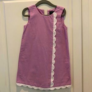 Victoria Beckham 4T purple scallop trim dress